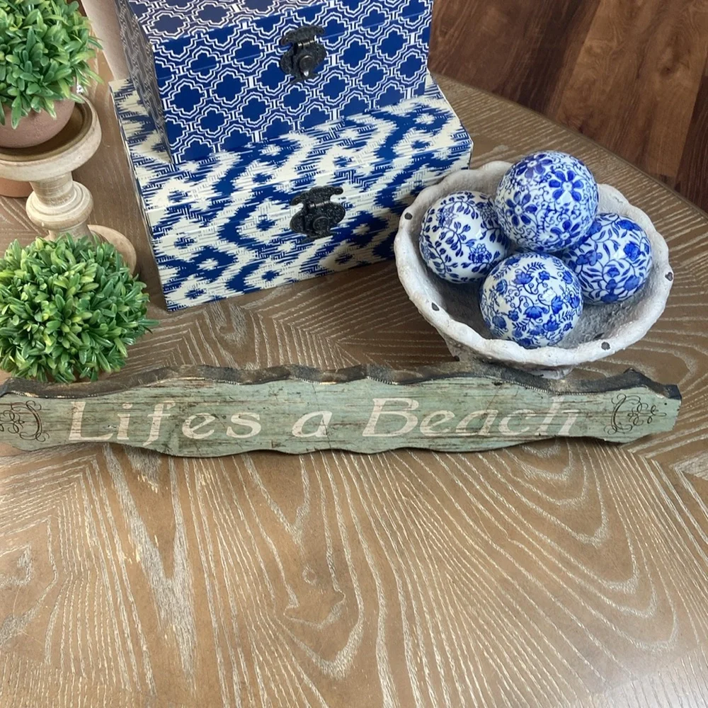 NEW! Coastal Life’s a Beach Distressed Wood Wall Sign - Picture 8 of 8